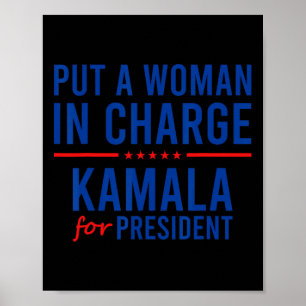 Affiche Une Femme À La Tête De Kamala Harris Democrat Poli