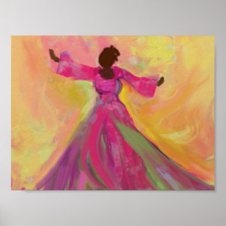Affiche Une femme africaine en danse