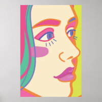 une femme au maquillage lumineux.