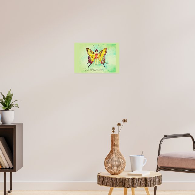Affiche Une femme avec des ailes de papillon (Salon 3)