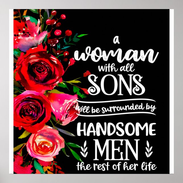 Affiche Une femme avec le cadeau de tous les fils, l'idée  (Devant)