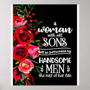 Affiche Une femme avec le cadeau de tous les fils, l'idée 