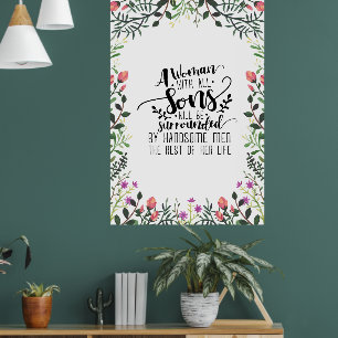 Affiche Une Femme Avec Tous Les Fils