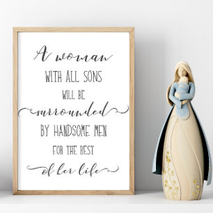 Affiche Une femme avec tous les fils Imprimer