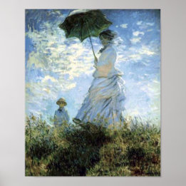 Affiche Une femme avec un parasol