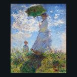 Affiche Une femme avec un parasol | Monet |<br><div class="desc">Une femme avec un parasol est un tableau de 1875 de l'impressionniste Claude Monet français.</div>