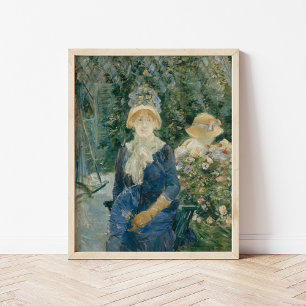 Affiche Une femme dans un jardin Berthe Morisot