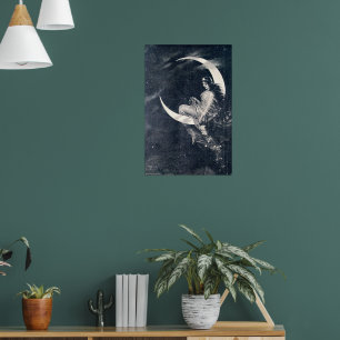 Affiche Une femme de l'Art Nouveau vintage sur Crescent Mo