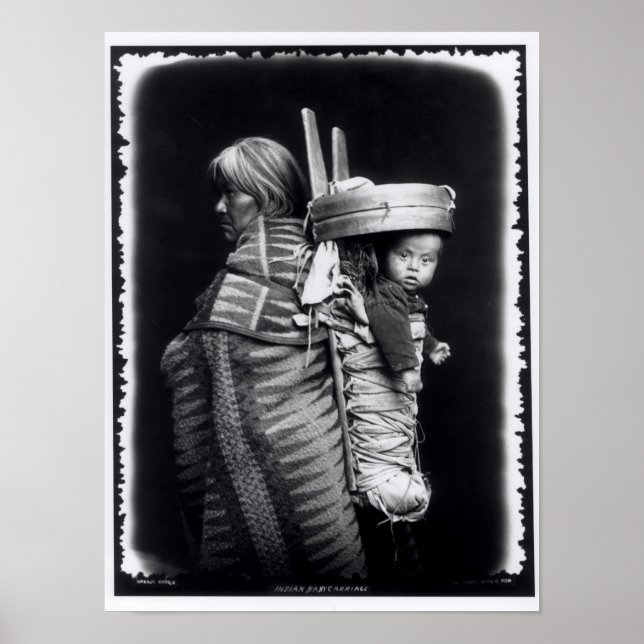 Affiche Une femme de Navaho portant un papoose sur le dos (Devant)