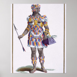 Affiche Une femme du Honduras, 1780 (gravure en couleur)