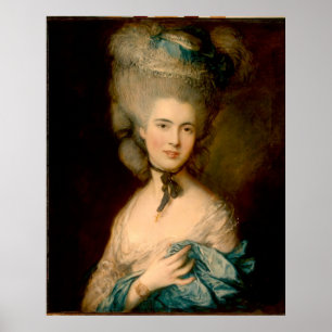 Affiche Une femme en bleu