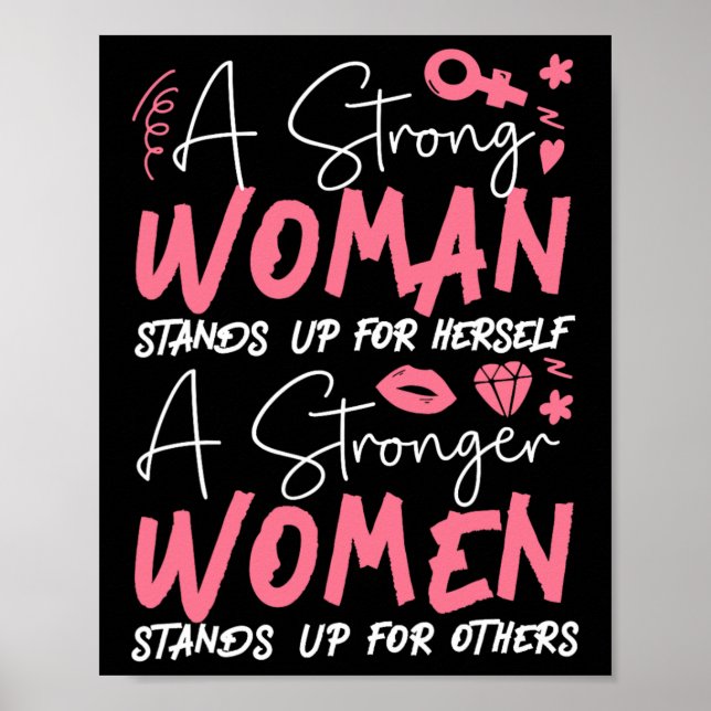 Affiche Une Femme Forte Se Déclenche Pour Elle-Même Une Fe (Devant)