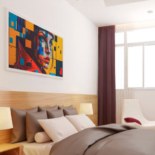 Affiche Une femme générée par Ai en tant qu'art moderne