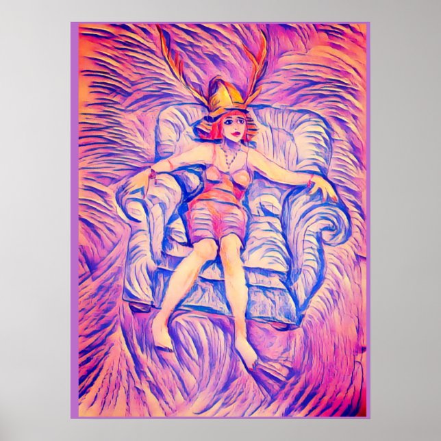 Affiche Une femme portant un casque samouraï (Devant)