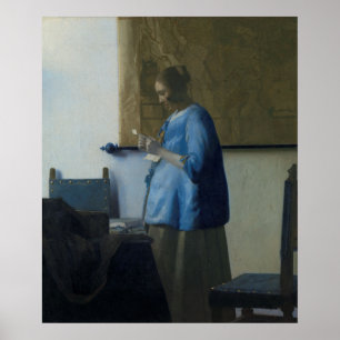 Affiche Une femme qui lit une lettre — Vermeer