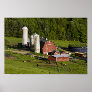 Affiche Une ferme à Barnet Centre, Vermont. Connecticut