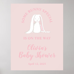 Affiche Une Fête de Bébé Spéciale pour un Petit Lapin