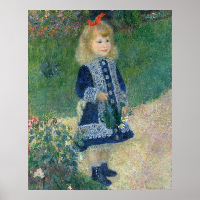 Affiche Une fille avec un arrosoir (1876) | Auguste Renoir (Devant)