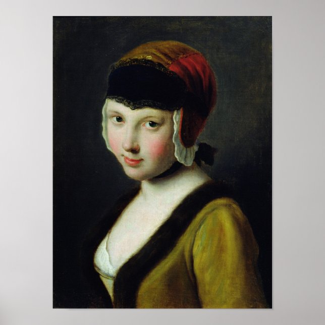 Affiche Une fille avec un masque noir (Devant)