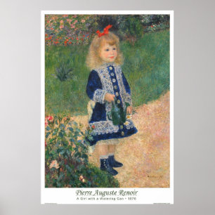 Affiche Une fille avec une canne d'arrosage