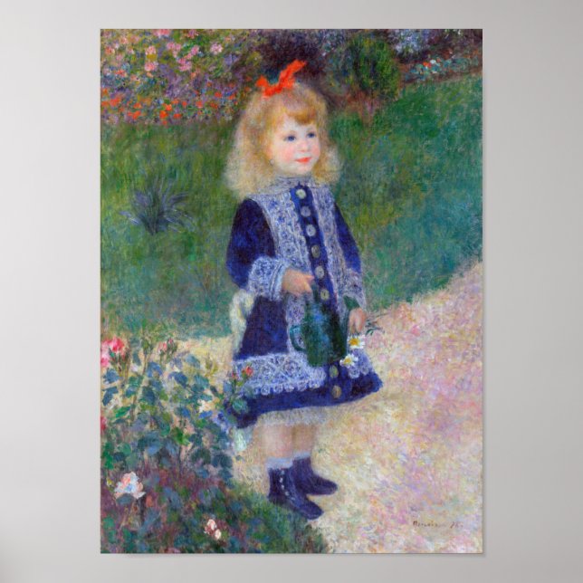 Affiche Une fille avec une canne d'arrosage, Renoir (Devant)
