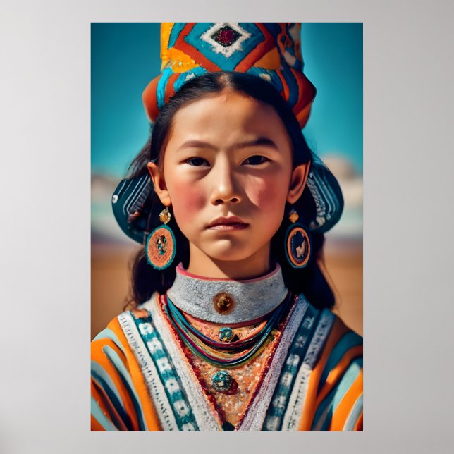 Affiche Une fille de Mongolie, Chine (Devant)