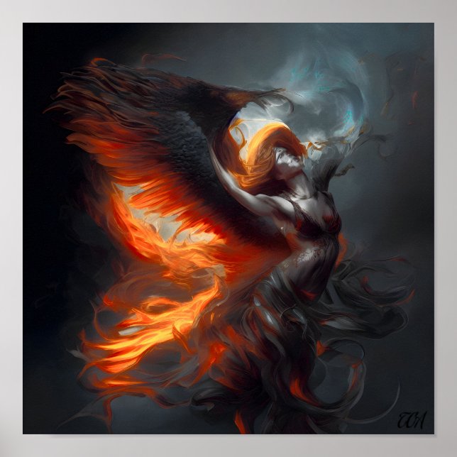 Affiche Une fille démoniaque volant dans le ciel (Devant)