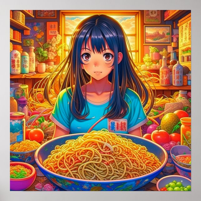 Affiche Une fille et son Ramen Anime (Devant)