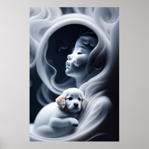 Affiche Une Fille Fantôme Et Son Chien