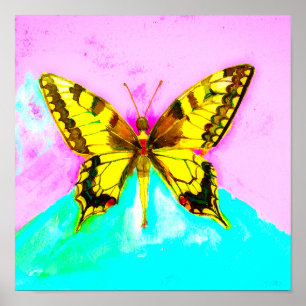 Affiche Une fille papillon