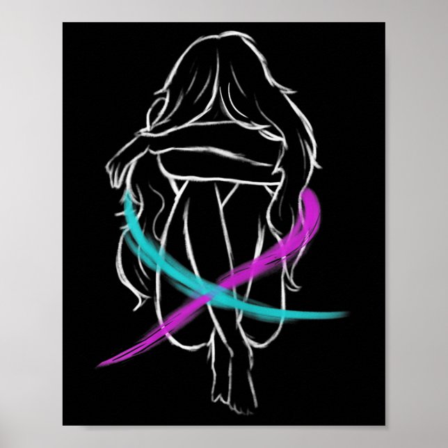 Affiche Une Fille Pleure Introvert Un Défenseur De La Prév (Devant)