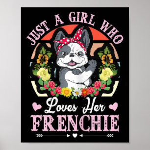 Affiche Une fille qui aime son Français Bulldog 1