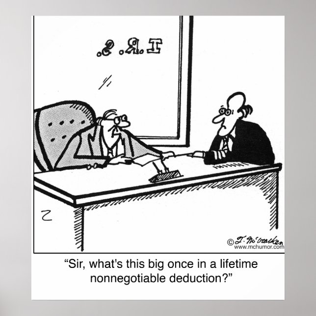 Affiche Une fois dans la vie déduction non négociable (Devant)