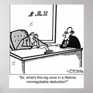 Affiche Une fois dans une déduction non négociable de vie