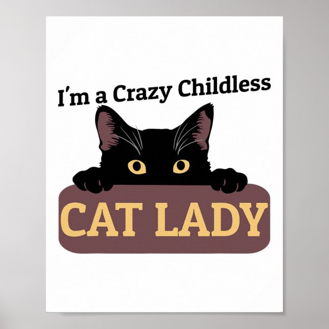 Affiche Une folle chatte sans enfants Lady Kamala Harris 2 (Devant)