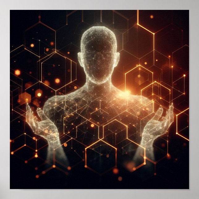 Affiche Une forme de vie numérique qui se transforme dans  (Devant)