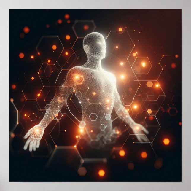Affiche Une forme de vie numérique qui se transforme dans  (Devant)