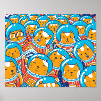 Une Foule De Catstronautes Mignonne Illustration