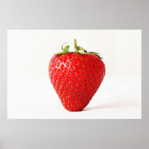 Affiche Une fraise rouge