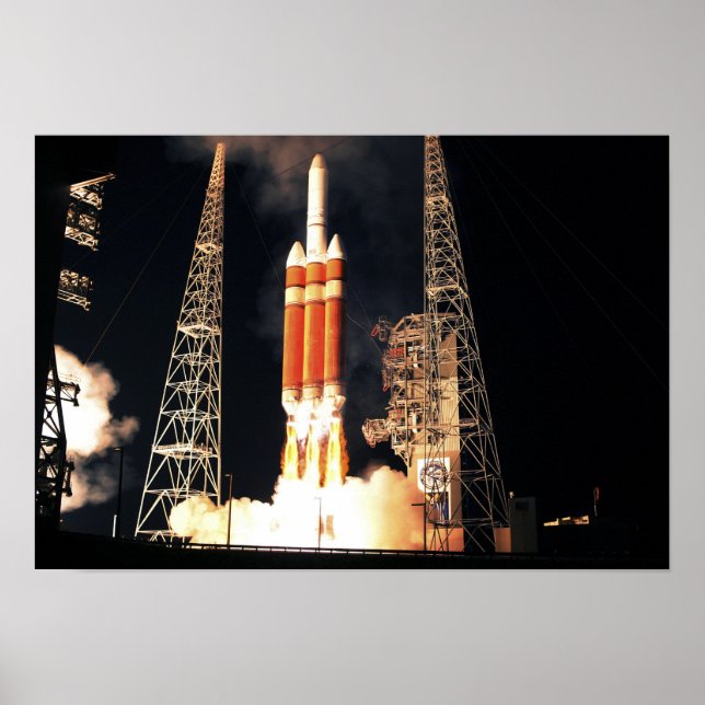 Affiche Une fusée Delta IV Lourde se lève (Devant)