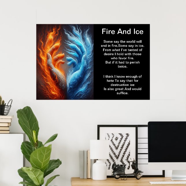 Affiche Une fusion de feu et de glace (Bureau à domicile)