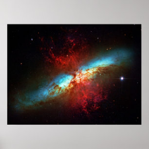 Affiche Une galaxie Starburst - Cigar Galaxy photo spatial