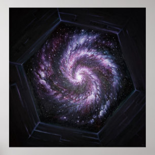 Affiche Une galaxie vue par le télescope spatial James Web
