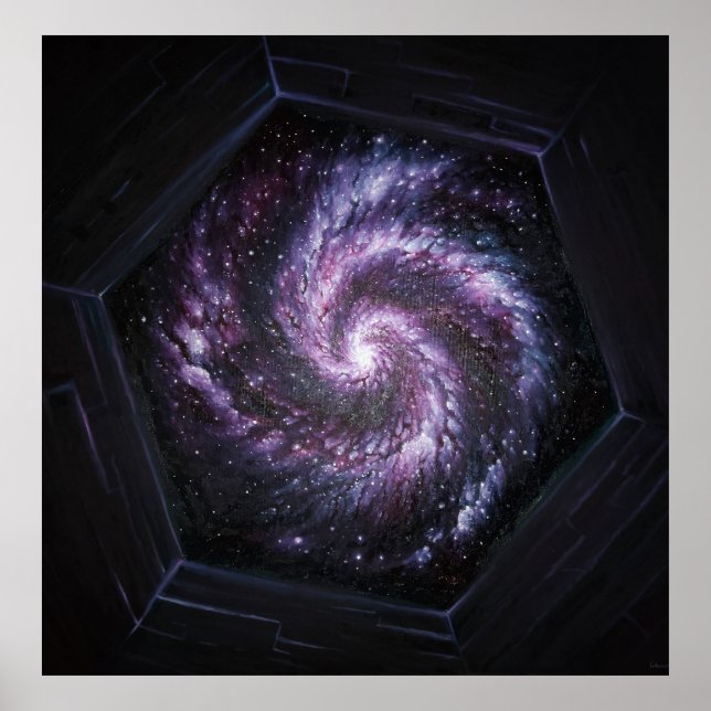 Affiche Une galaxie vue par le télescope spatial James Web (Devant)