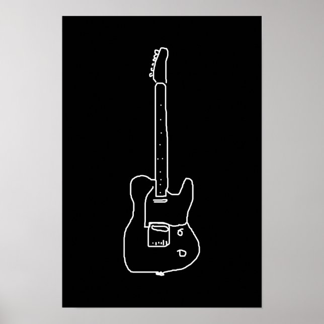 Affiche une guitare (Devant)