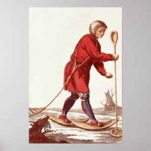 Affiche Une hermine de chasse d'Ostiak