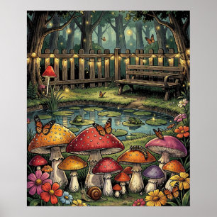 Affiche Une illustration de Cottagecore douce et fantaisis