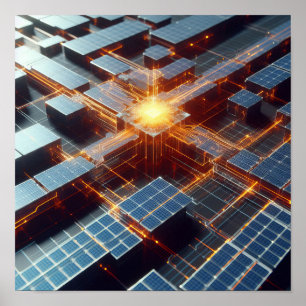 Affiche Une image de fond de circuits électroniques