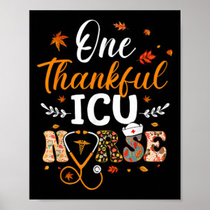 Affiche Une Infirmière Icu Remerciante Thanksgiving Drôle