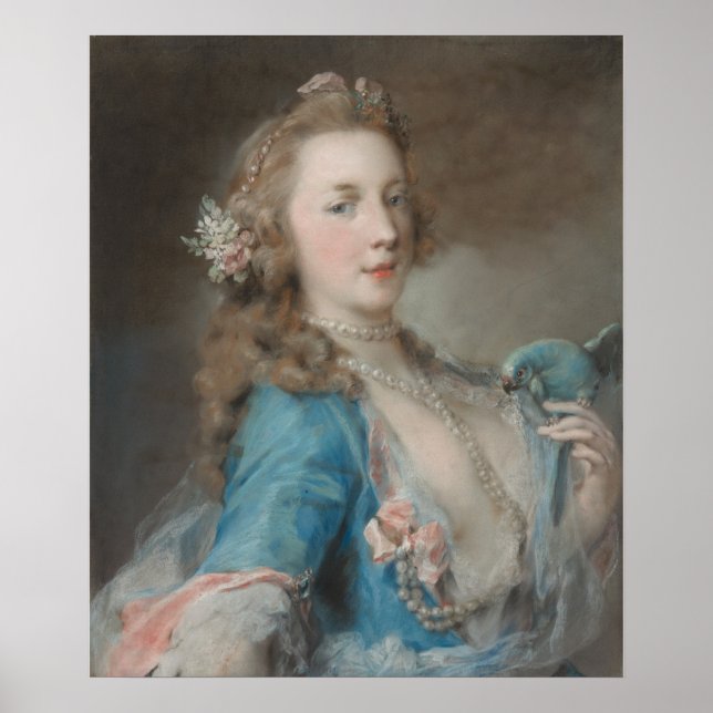 Affiche Une jeune dame avec un perroquet (Devant)